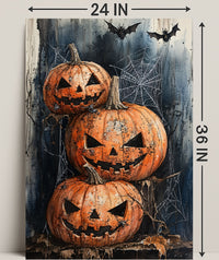 Haunted Halloween Pumpkins Poster