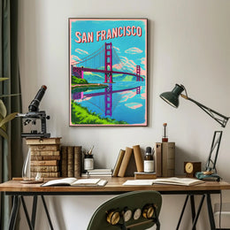 San Francisco Bridge Illustration Poster