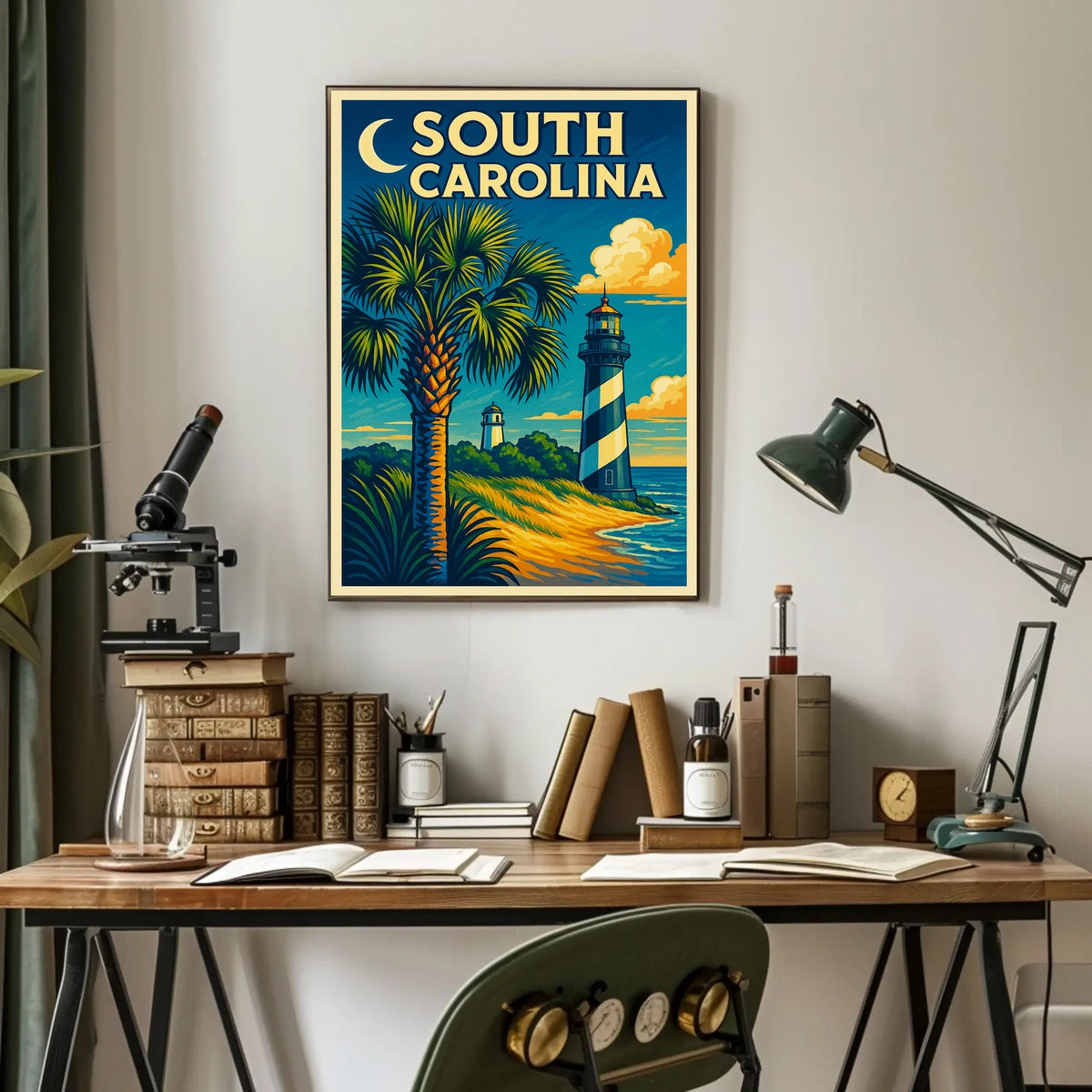 South Carolina Coastal Scene Poster