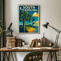 South Carolina Coastal Scene Poster