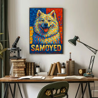 Vibrant Samoyed Portrait Poster