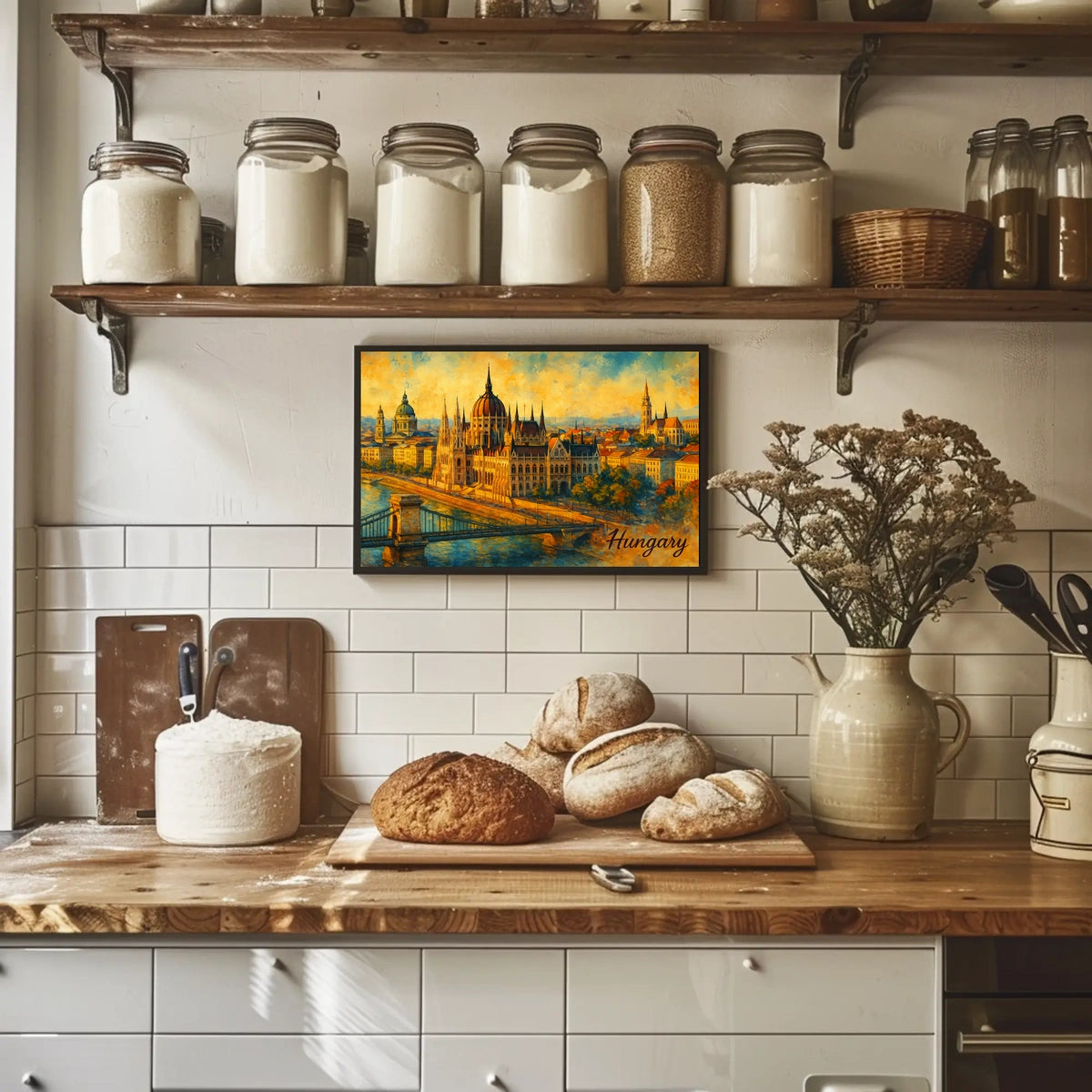 Budapests Architectural Splendor Poster