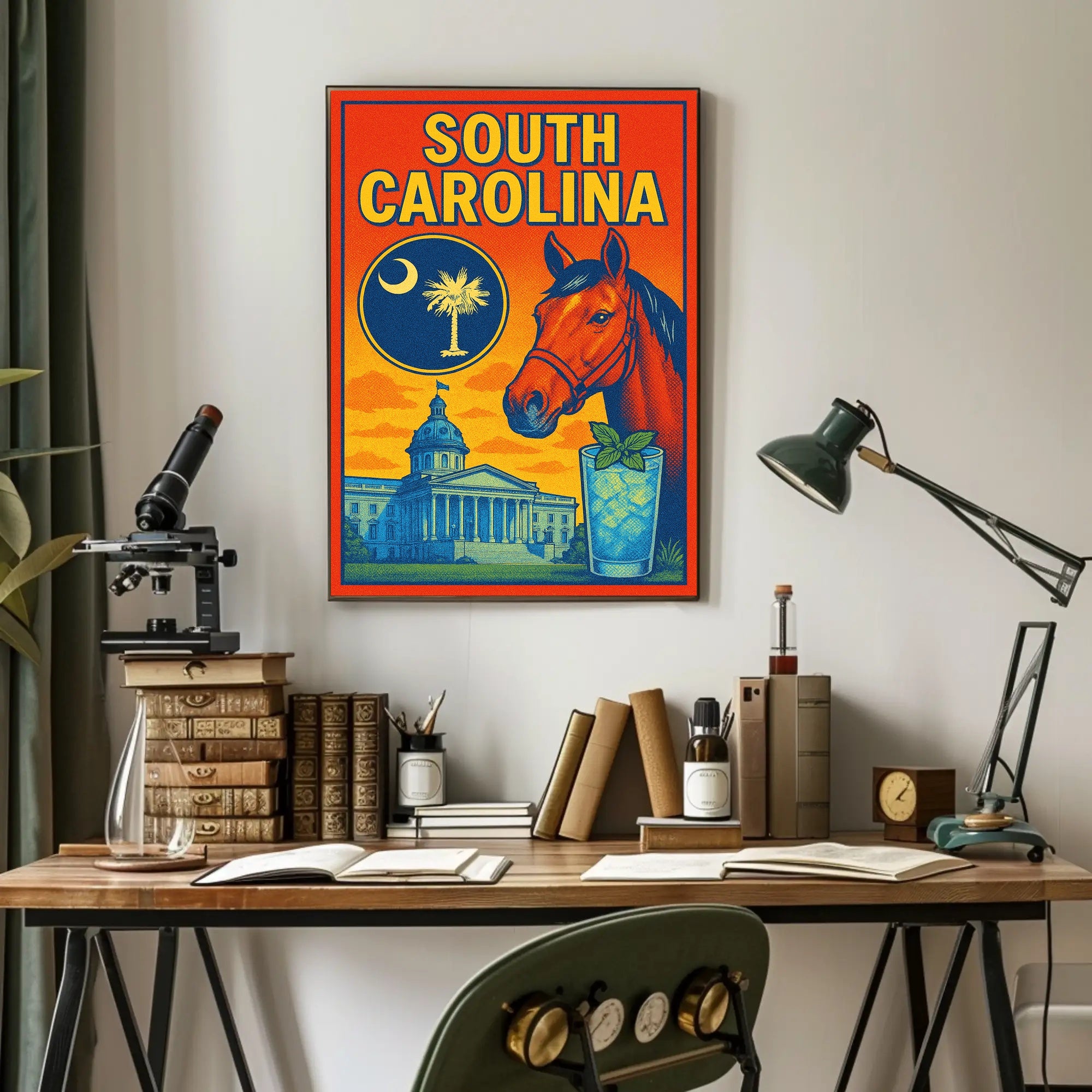 South Carolina A Vibrant Tribute Poster PosterGoat