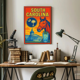 South Carolina A Vibrant Tribute Poster PosterGoat