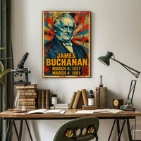 James Buchanan 15th President of the United States Street Art Mashup Poster