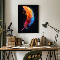 Vibrant Feather Art Poster