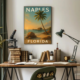 Naples Florida Coastal Serenity Poster Art Print Decor