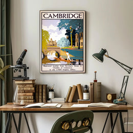 Cambridge Scenic Vintage Travel Poster PosterGoat