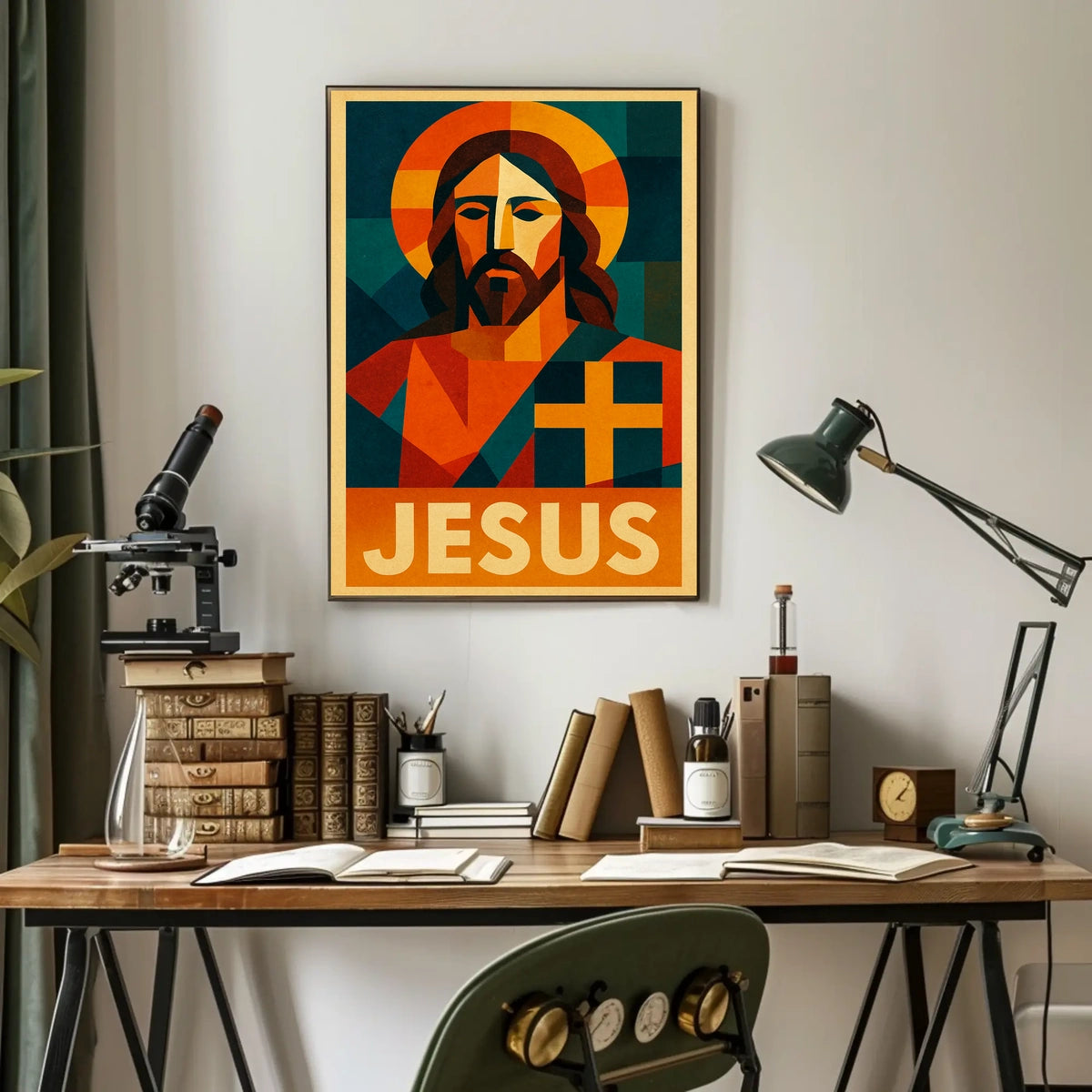 Jesus Iconic Representation Poster