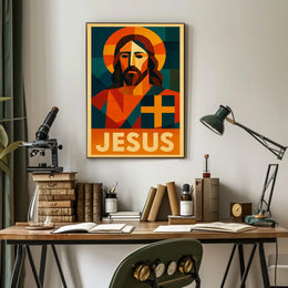 Jesus Iconic Representation Poster
