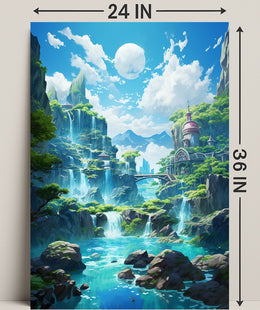 Enchanted Waterfall Paradise Poster