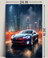 Futuristic Urban Drive Poster