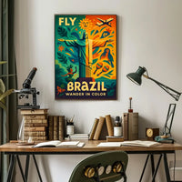 Brazil Travel Poster Vibrant Rio de Janeiro Adventure PosterGoat