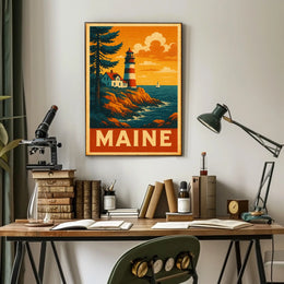 Maine Lighthouse Poster
