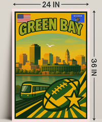 Green Bay Travel Poster PosterGoat