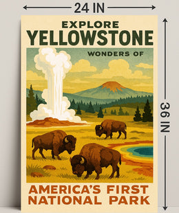 Explore Yellowstone Poster PosterGoat