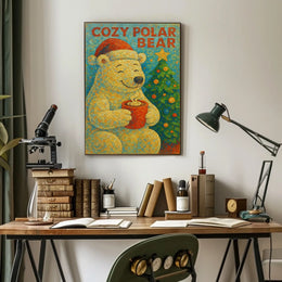 Cozy Polar Bear Poster
