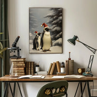 Festive Penguins In Winter Wonderland Poster