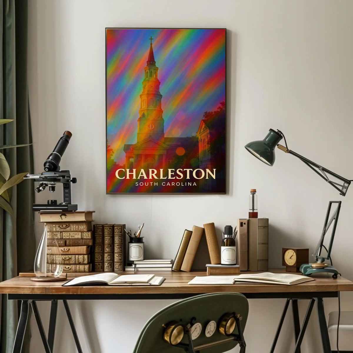 Charleston Travel Digital Painting Wanderlust Poster
