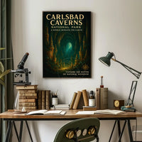 Carlsbad Caverns Vintage National Park Poster