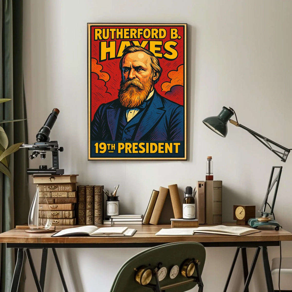Rutherford B Hayes 19th President Poster Wall Art Decor