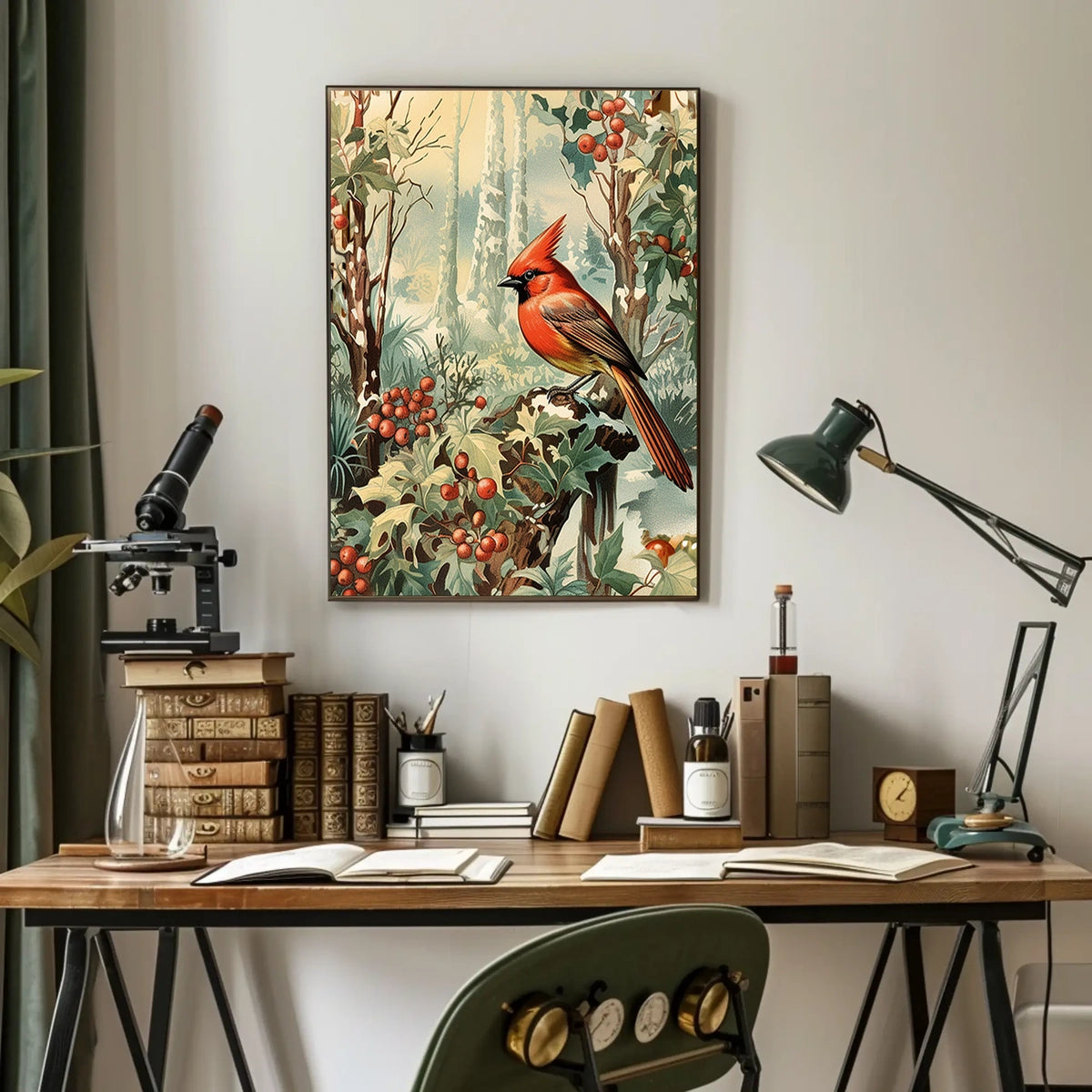 Cardinal In Winter Wonderland Poster