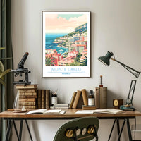Monte Carlo Coastal Elegance Travel Poster