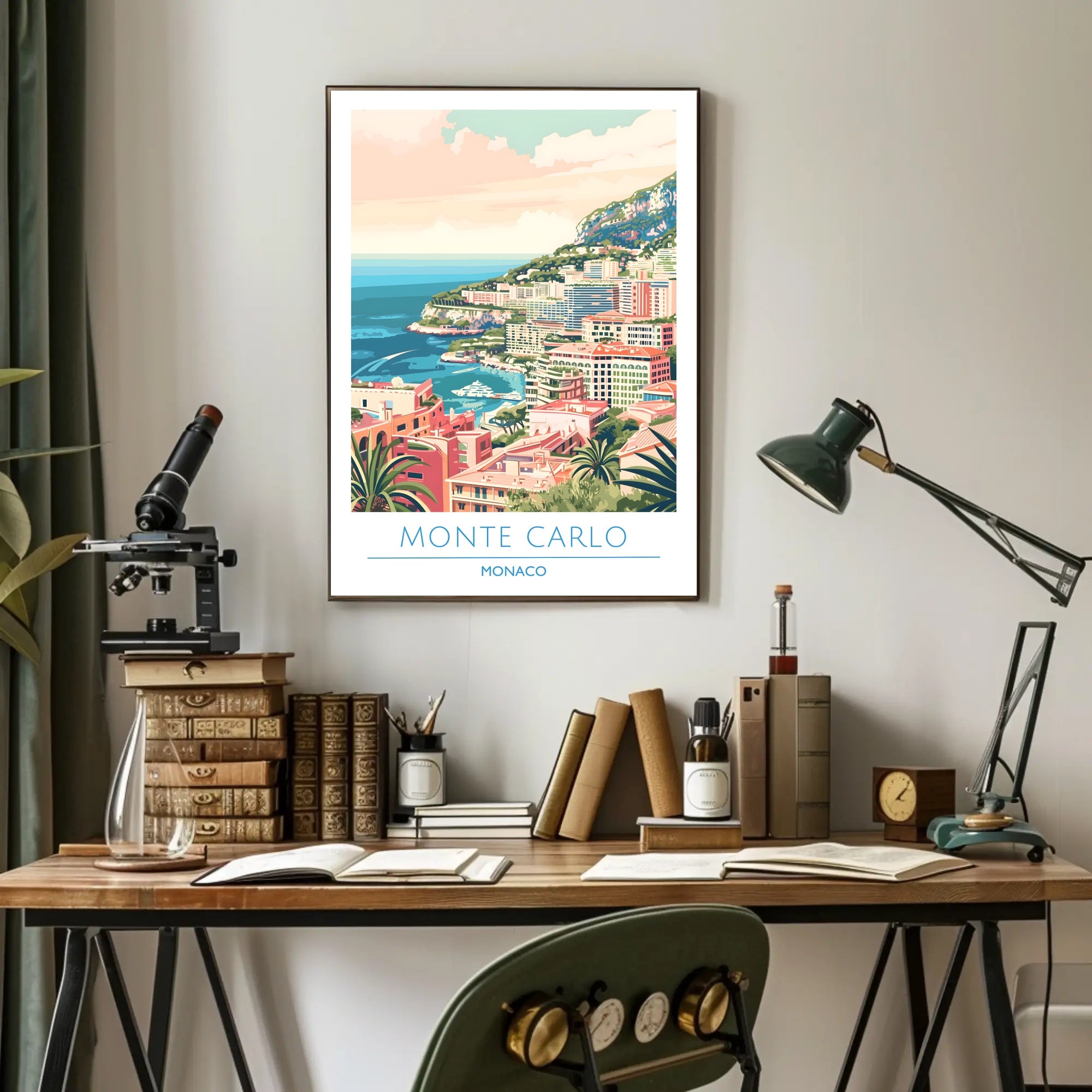 Monte Carlo Coastal Elegance Travel Poster