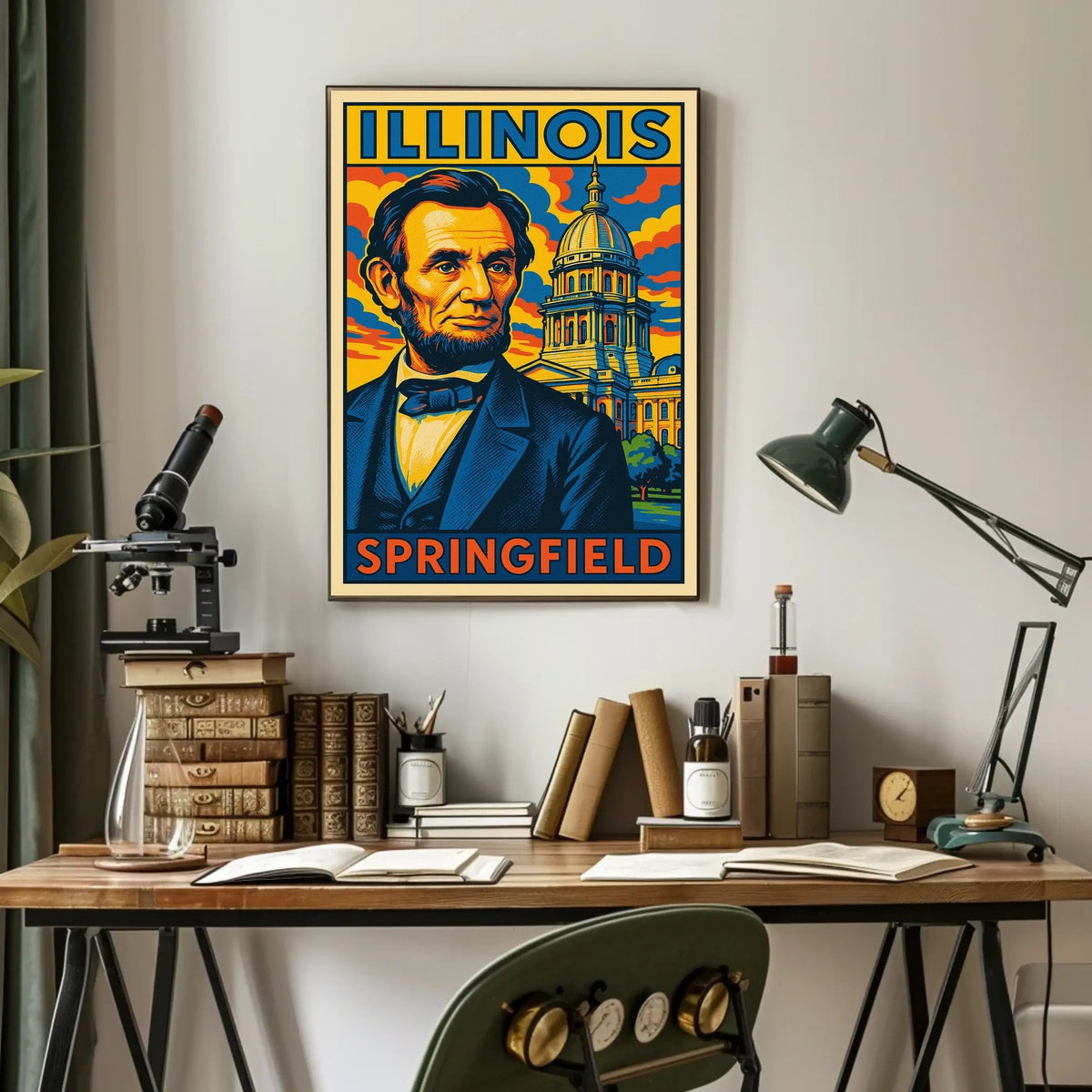 Abraham Lincoln In Springfield Poster