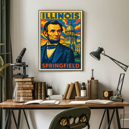 Abraham Lincoln In Springfield Poster