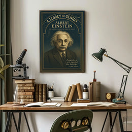 Albert Einstein Vintage Inspirational Science Poster