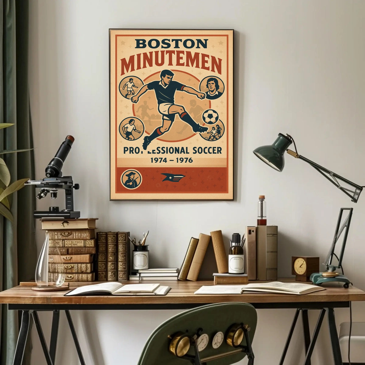 Boston Minutemen Soccer Team Poster