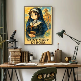 Saint Mary Di Rosa Cathedral Heritage City History Poster