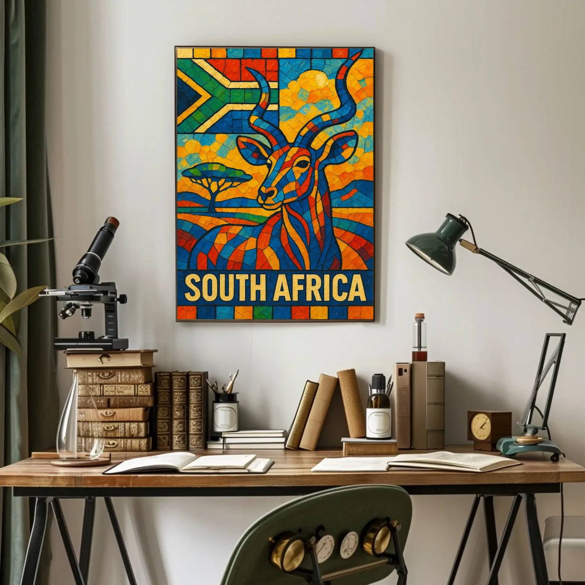 South Africa Vibrant Wildlife Poster