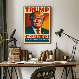 Trump 47th President Pop Art Wanderlust Poster