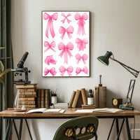 Pink Bow Collection Poster Wall Art Print