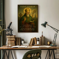 Saint Finbar Vintage Art Religious Cultural or Heritage Poster