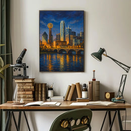 Dallas Skyline at Dusk Poster