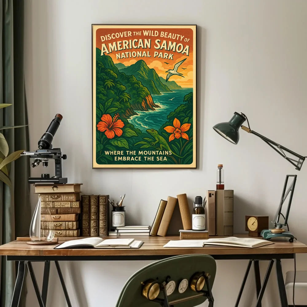 Vintage Scenic Travel Destination Poster