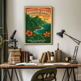Vintage Scenic Travel Destination Poster
