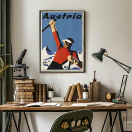 Austria Skiing Poster PosterGoat