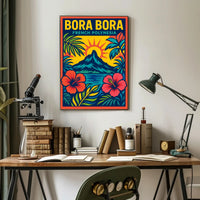 Bora Bora Tropical Adventure Vintage Travel Poster PosterGoat