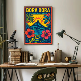 Bora Bora Tropical Adventure Vintage Travel Poster PosterGoat