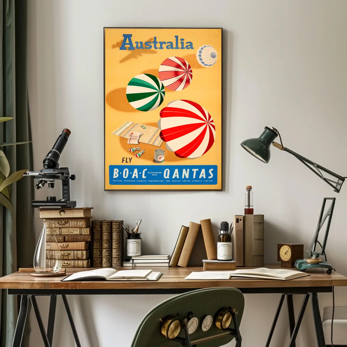 Discover Australia With Boac And Qantas Poster