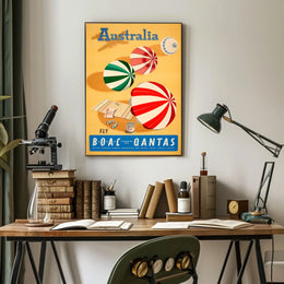 Discover Australia With Boac And Qantas Poster