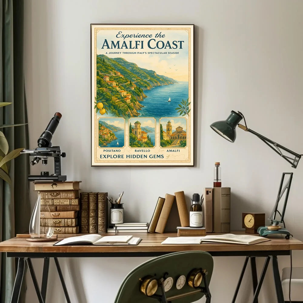 Amalfi Coast Travel Adventure Poster
