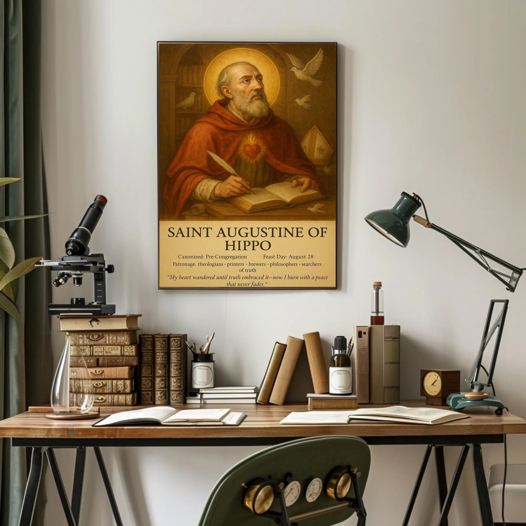 Saint Augustine’s Contemplation: Cultural or Heritage Poster