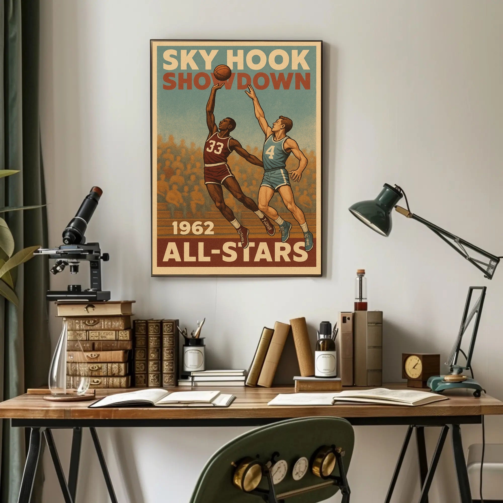 SKY HOOK SHOWDOWN: Vintage Sports Poster
