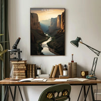 Big Bend Canyon Travel Poster Scenic Wall Art