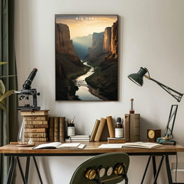 Big Bend Canyon Travel Poster Scenic Wall Art